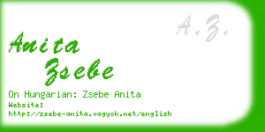 anita zsebe business card